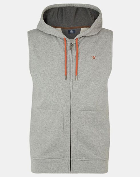 Sweat zippé à capuche gris