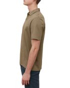 Polo manches courtes Coton Bio 1 Bouton Relax camel