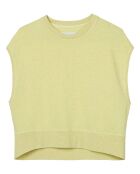 Sweat sans manches Oversize Coton Bio jaune
