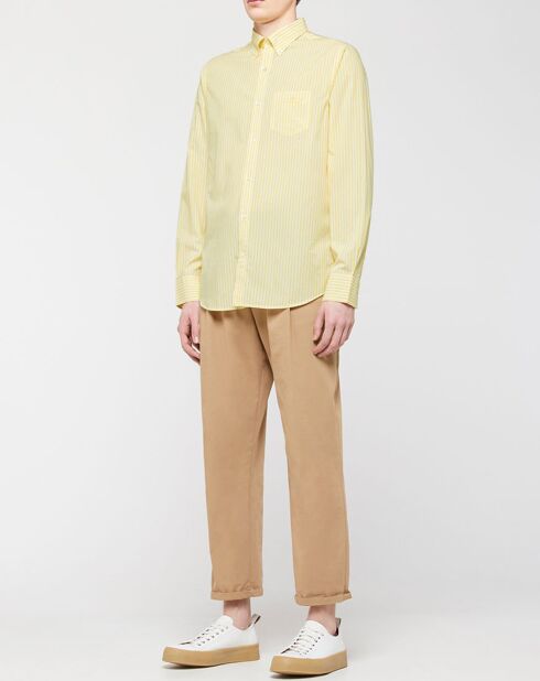 Chemise rayée Pedro jaune
