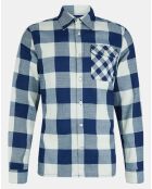 Chemise Regular Fit à carreaux bleu/écru