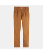 Pantalon Chino en Toile de coton marron