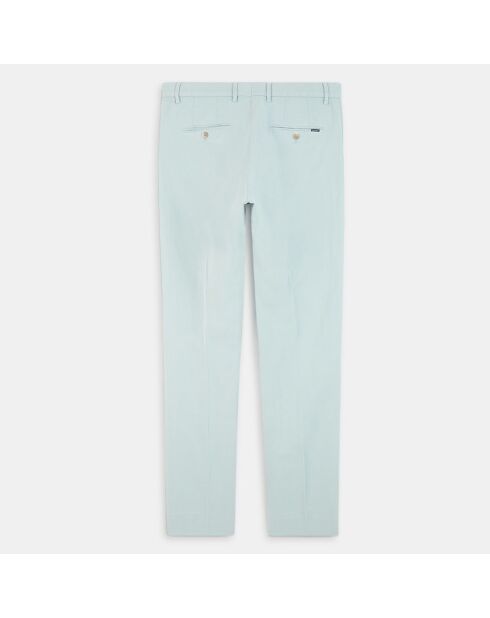 Pantalon en Lin mélangé Chino Slim Fit céladon