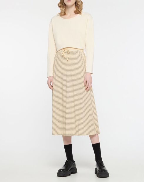 Rock Vika aus Bio-Baumwolle beige/blau