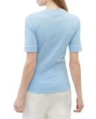 T-Shirt Col Rond Manches courtes Cot Flame bleu clair