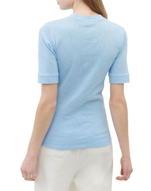 T-Shirt Col Rond Manches courtes Cot Flame bleu clair