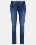 Jean Slim Fit Moustache bleu moyen