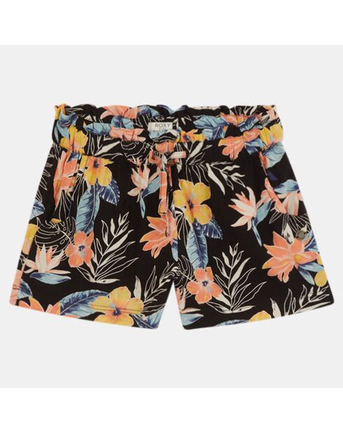 Pantaloncini neri/multicolor con stampa floreale floreale