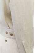 Veste en Lin mélangé Cropped gris clair