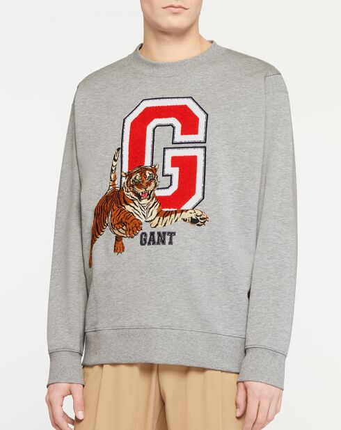 Sweat Tiger gris clair