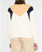 Sweat 100% Coton Bio Color block multicolore