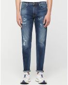 Jean Replay Broken Edge bleu moyen