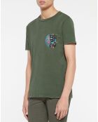 T-Shirt manches courtes Military Back kaki