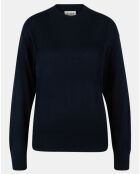 Sweat col rond bleu foncé