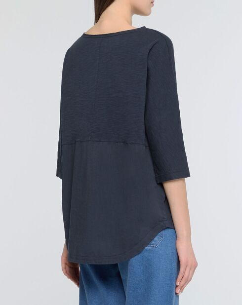 Top 100% Coton Biologique O-Avoca bleu foncé