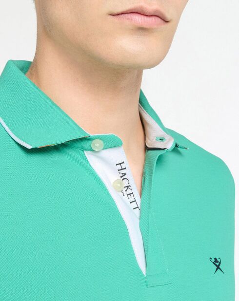 Polo Slim Fit vert moyen
