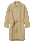 Robe Chemise en Coton & Lin Ceinture beige