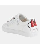 Sneakers Kathe Geox X Disney in pelle bianca