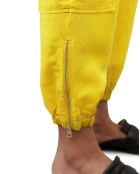 Pantalon Cargo Tencel & Lin  Zip jaune