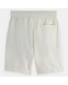 Short en Coton Bio & Lin Regular Fit Fave blanc