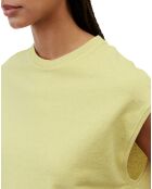 Sweat sans manches Oversize Coton Bio jaune