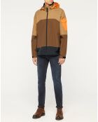 Blouson Technique Color block marron/beige