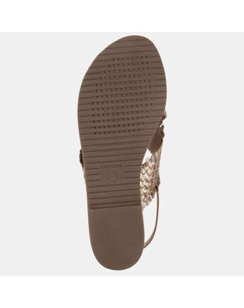 Sandales en Cuir Sozy dorées