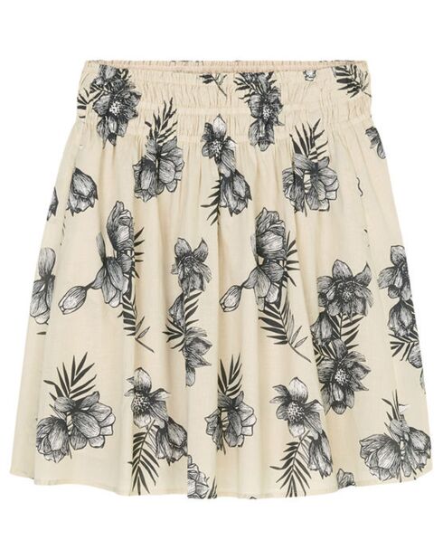 Jupe Print Fleur Kl beige