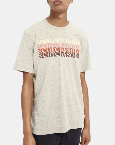 T-Shirt Logo gris chiné