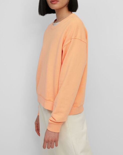 Sweat Crew Neck Coton Bio orange clair