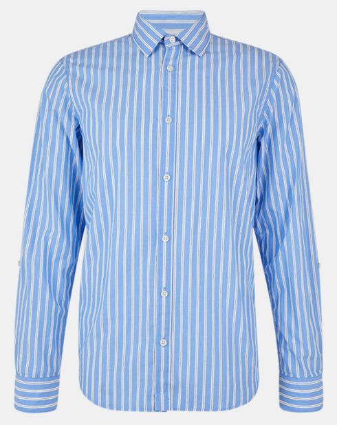 Chemise Regular Fit à rayures bleu ciel