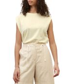 Short en Coton & Lin Taille Elastique beige