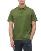 Polo manches courtes Coton Bio 1 Bouton Relax vert