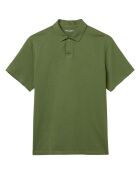 Polo manches courtes Coton Bio 1 Bouton Relax vert