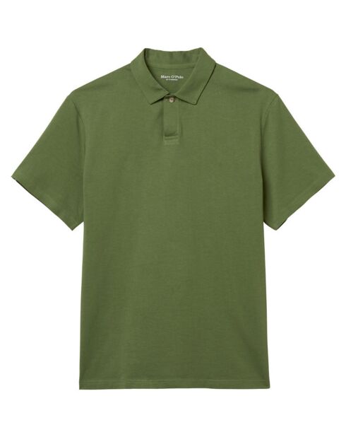 Green Relax polo van biologisch katoen met korte mouwen en 1 knoop