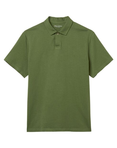 Polo manches courtes Coton Bio 1 Bouton Relax vert