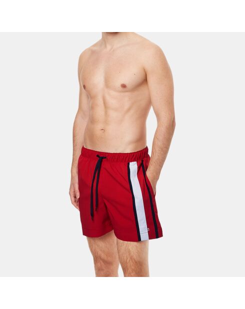 Short de bain bandes coté rouge
