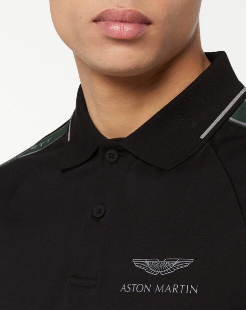 Polo Regular Fit Galon Aston Martin Racing noir