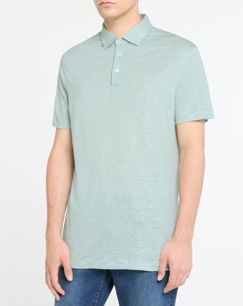 Polo 100% Lin Chambray céladon