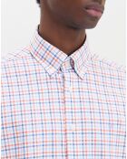 Chemise Regular Fit à carreaux corail