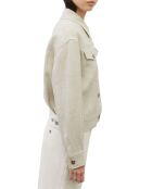 Veste en Lin mélangé Cropped gris clair