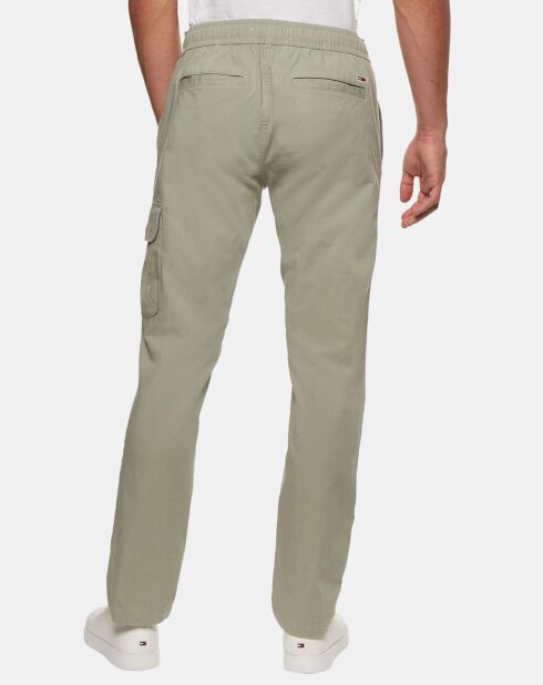 Pantalon cargo ajusté Scanton Track vert gris