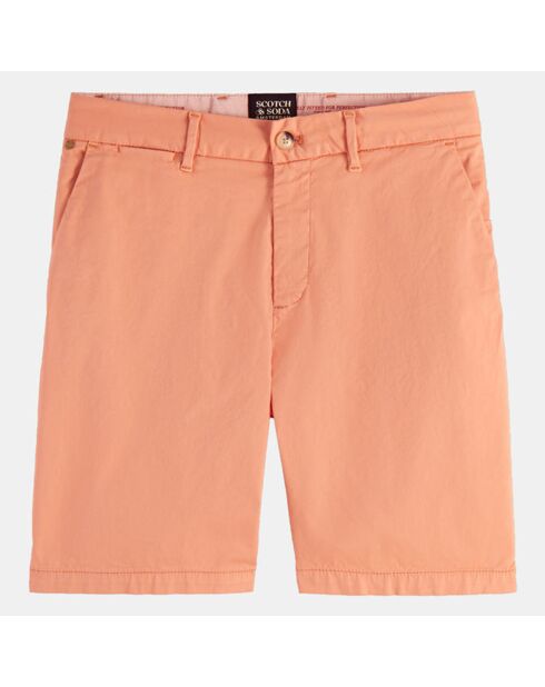 Short en Coton Bio mélangé Regular Fit Stuart orange clair