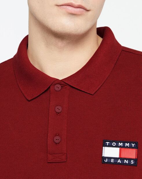 Polo Tommy Badge bordeaux