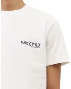 T-Shirt manches courtes Coton Organic Logo Poit blanc