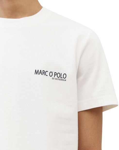 T-Shirt manches courtes Coton Organic Logo Poit blanc