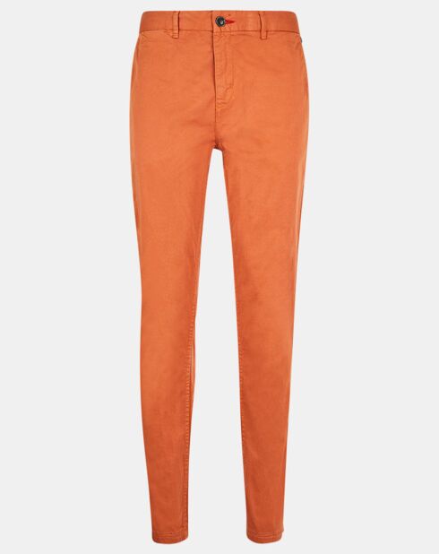 Pantalon chino Slim Fit Stuart Garment Dyed orange