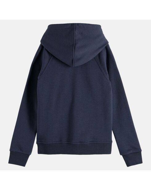 Sweat à capuche corail bleu marine