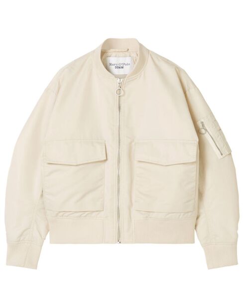 Blouson Patch Logo beige