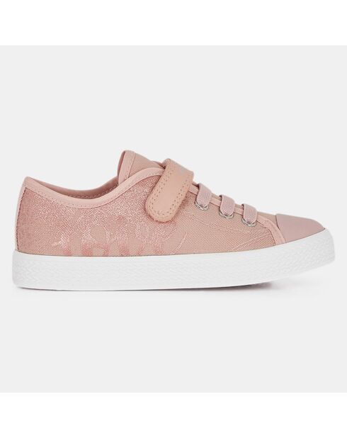 Sneakers en Toile Ciak à paillettes roses